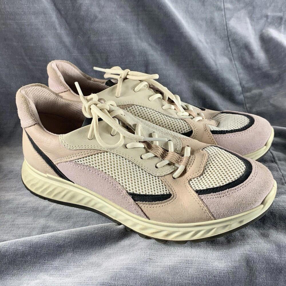 ECCO St. 1 Trend Blossom Rose Black White Casual Sneakers EU 38 Need New Insoles